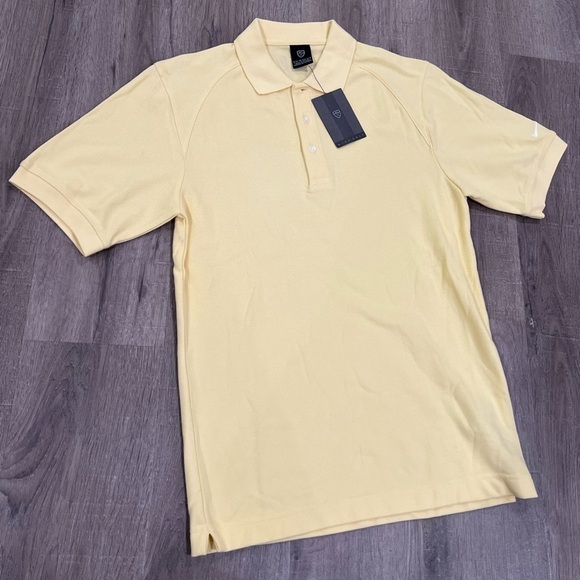 NWT Nike Golf Pale Yellow Polo Shirt Size XS Tiger Woods Nike Swoosh Performance - Picture 1 of 10